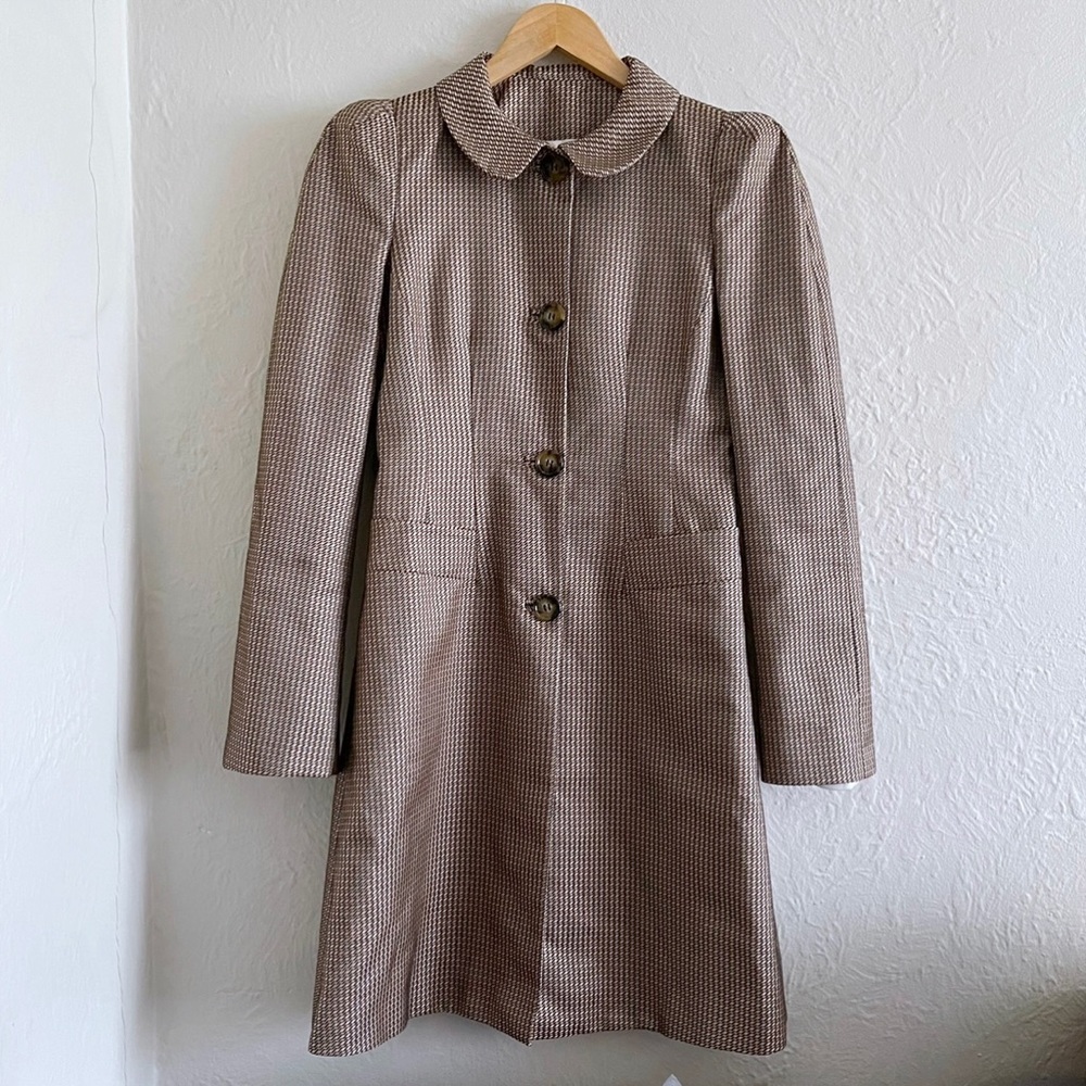 Just Cavalli Houndstooth Print Long Jacket Size 40